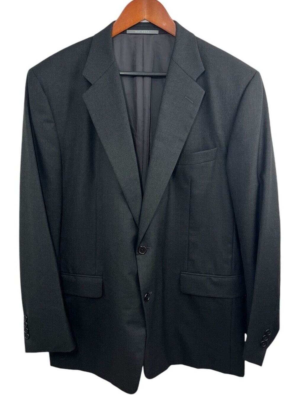 Hickey Freeman Blazer 46R Dark Gray Wool Men’s Loro Piana Italy Old Money